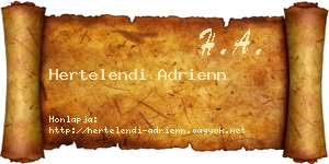 Hertelendi Adrienn névjegykártya
